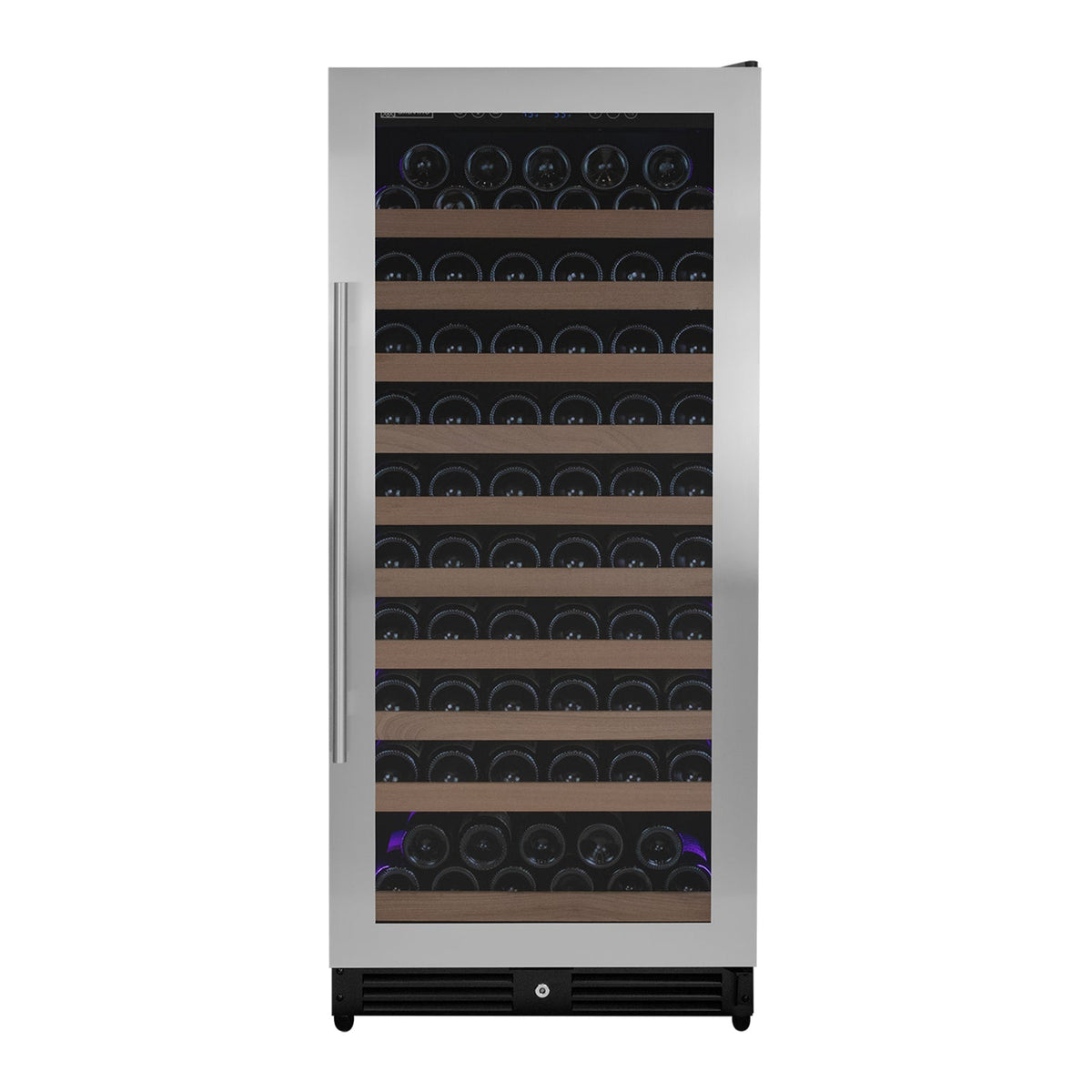 Allavino 119 Bottle 55 Inch Tall Single Zone Right Hinge Stainless Steel Wine Refrigerator